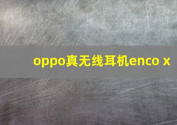 oppo真无线耳机enco x